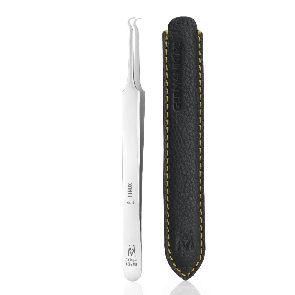 4411 - Comedone Remover Angled Tip Tweezers FINOX® Surgical Steel by GERmanikure