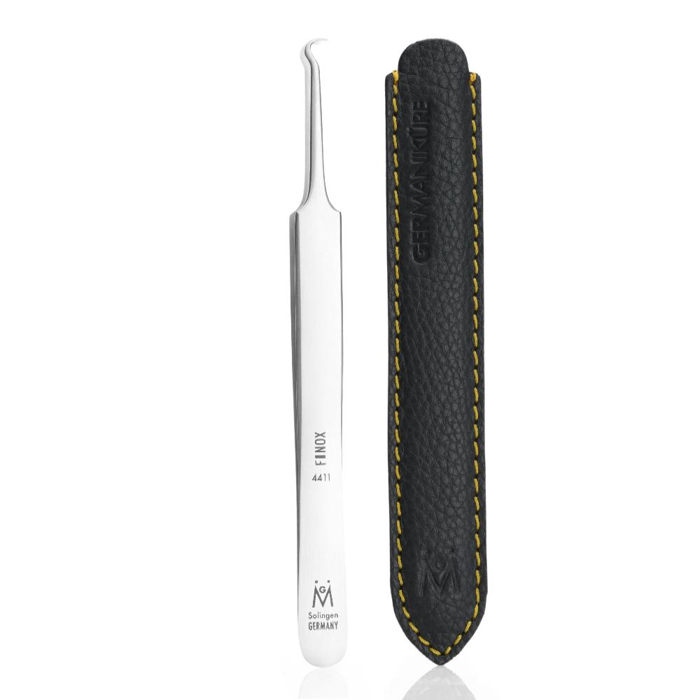 4411 - Comedone Remover Angled Tip Tweezers FINOX® Surgical Steel by GERmanikure