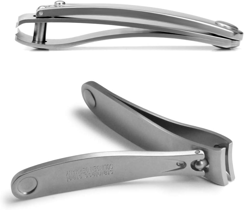 4712 - 8cm Large Nail Clippers FINOX® Surgical Stainless Steel by GERmanikure. Made in Solingen Germany