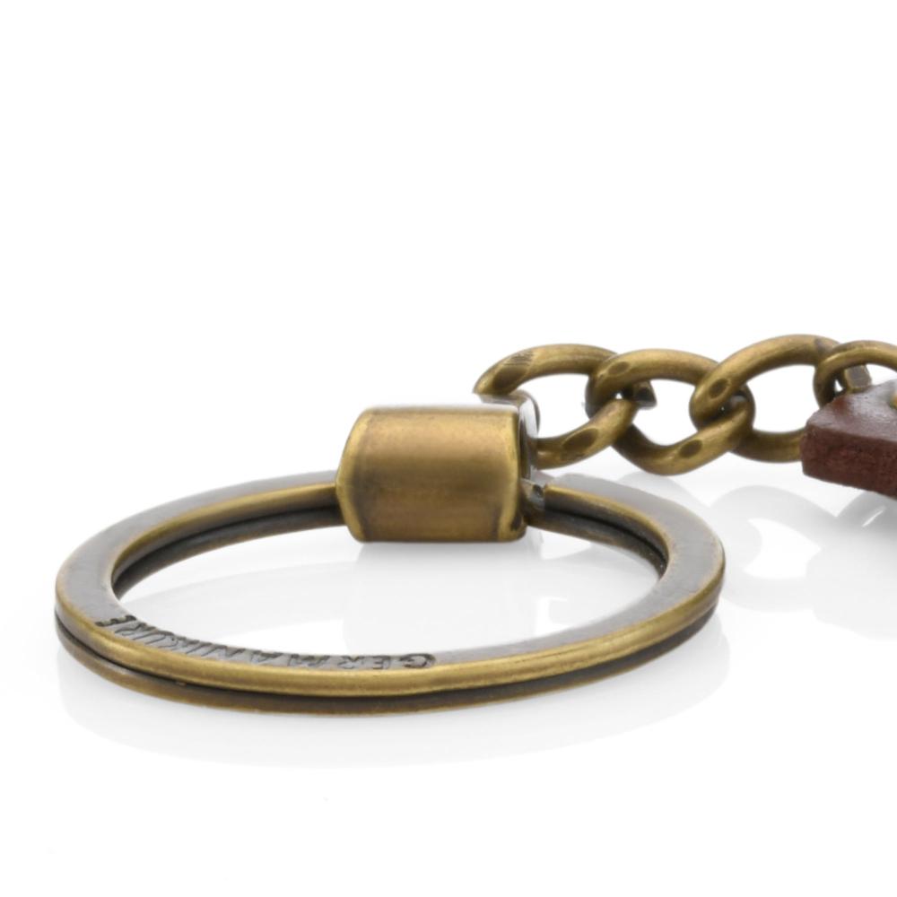 GERmanikure 6cm Pocket Size French Nail Clipper in Leather With Keychain FINOX® Surgical Stainless Steel