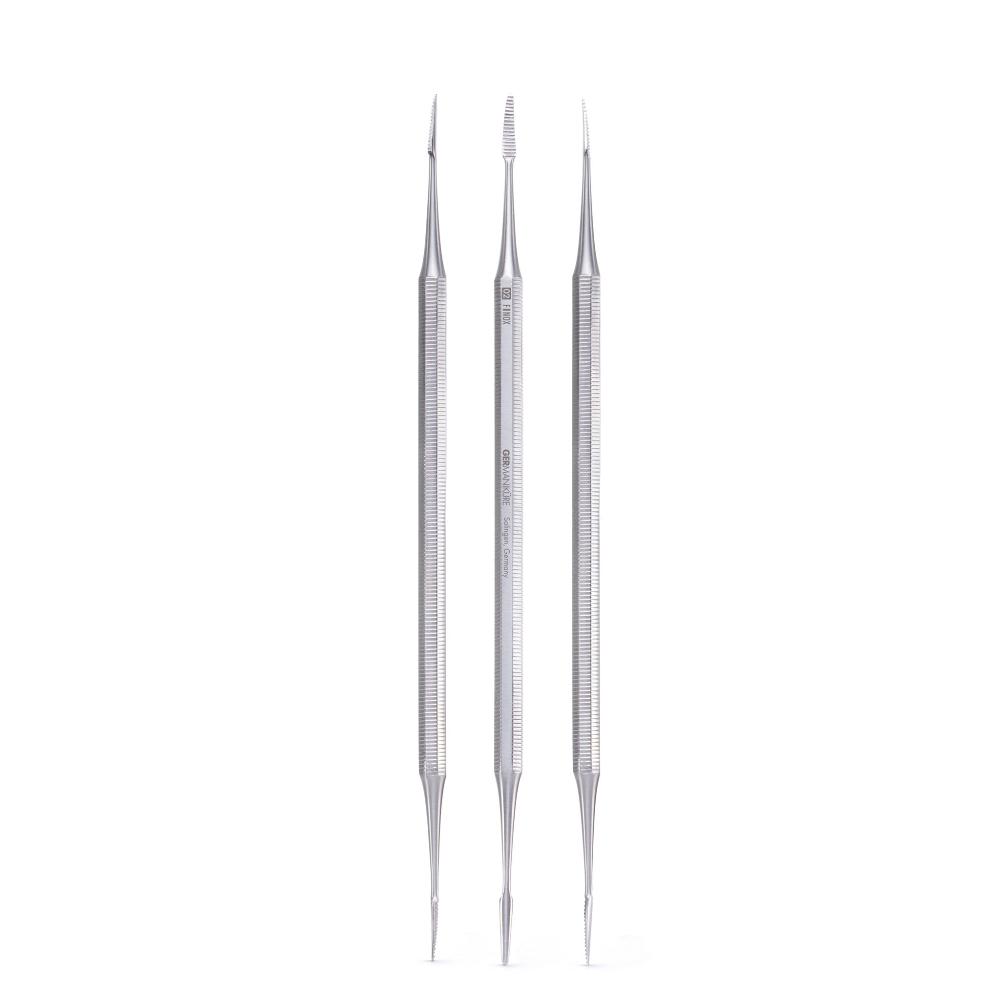 p02 - Straight Double Nail File for Ingrown Toenails FINOX® Surgical Stainless Steel
