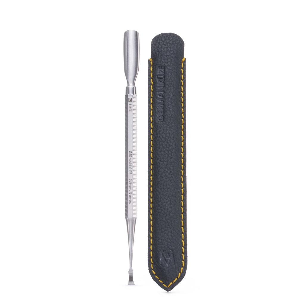 GERMANIKURE Cuticle Pusher & Scraper in Leather Case, Manicure Tools Made in Solingen Germany