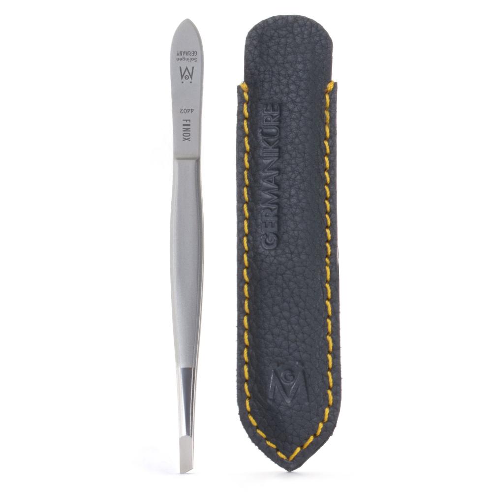 4402 - Slanted Eyebrow Tweezers FINOX® Surgical Steel Tweezer by GERmanikure
