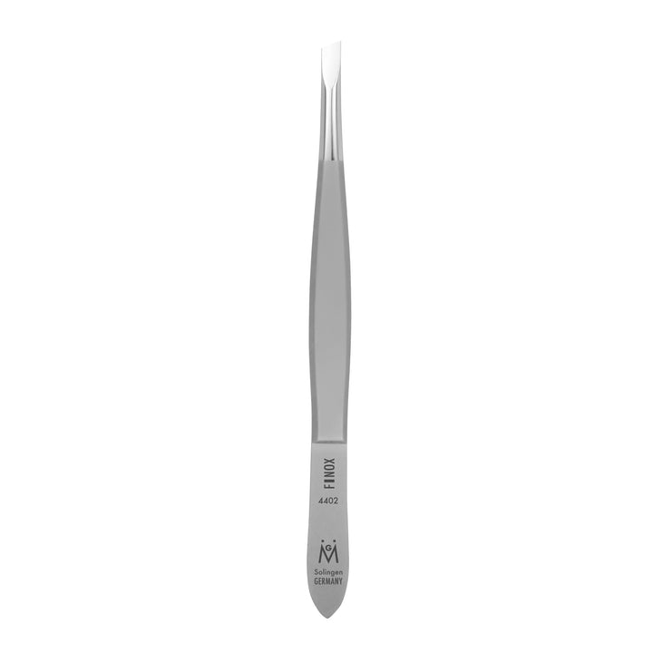 GERMANIKURE 4pc Manicure Set in Leather Case- FINOX® Stainless Steel: Toenail Clipper, Tweezer, Glass Cuticle Stick and Nail File