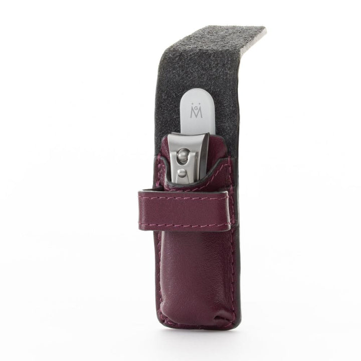 2pcs Travel Manicure Set German FINOX® Surgical Stainless Steel: Fingernail Clipper and Glass Nail File