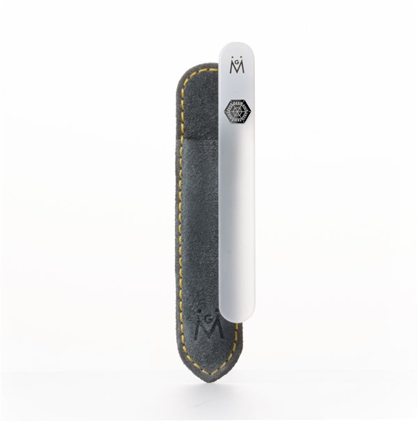 Travel Genuine Czech Crystal Glass Nail File 9cm in Suede