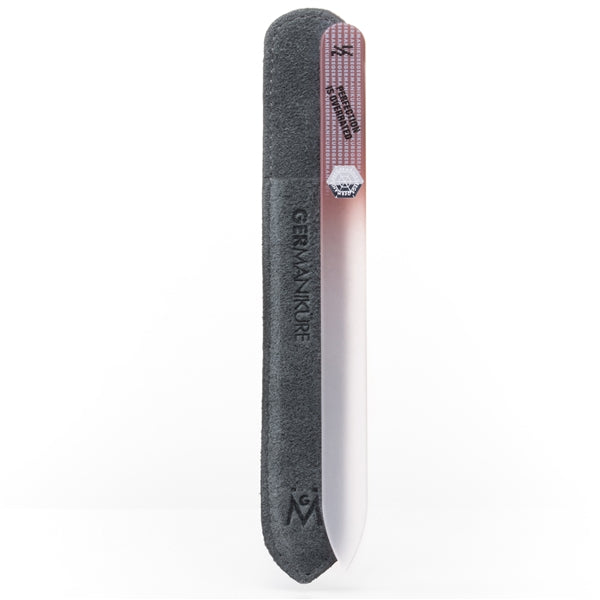 'PERFECTON IS OVERRATED' Genuine Czech Crystal Glass Nail File in Suede