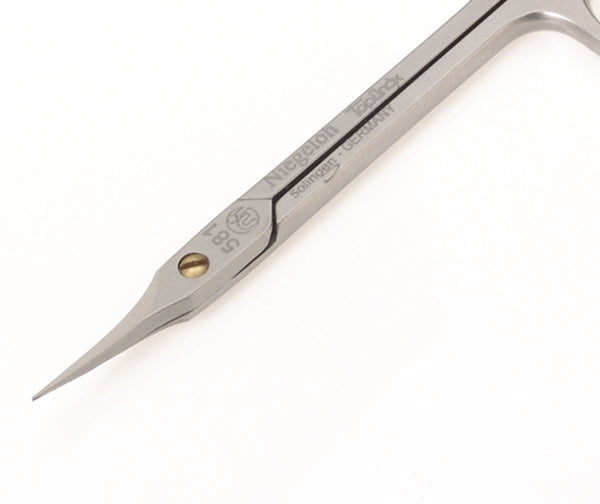 TopInox® Curved Tower Point Cuticle Scissors, German Cuticle Remover by Niegeloh