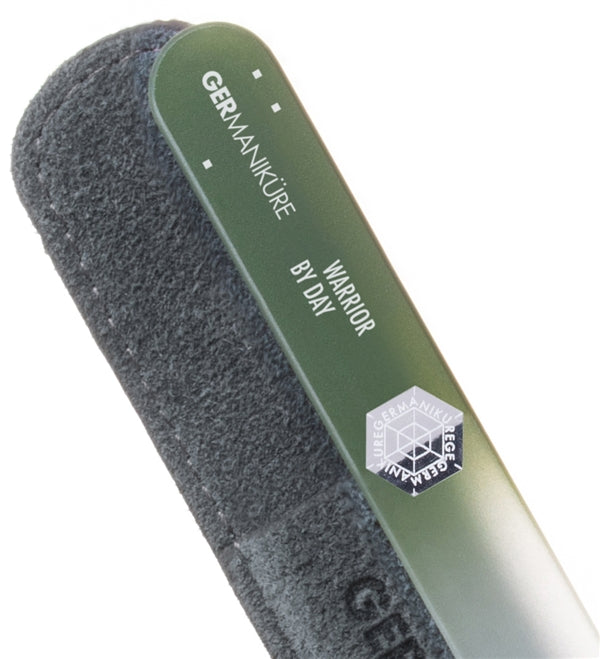 'WARRIOR BY DAY' Genuine Czech Crystal Glass Nail File in Suede