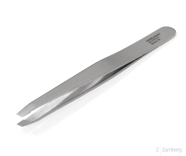 PROFINOX Stainless Steel Slanted Tweezers 8cm by Malteser, Germany