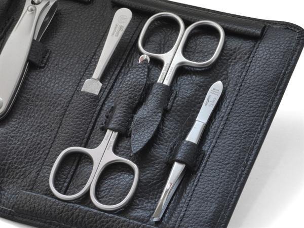 TopInox®"IMANTADO XL"- 7 pcs Matte Stainless Steel Manicure Set for Men by Niegeloh, Germany