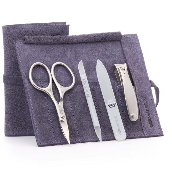 Luxury Zamberg grooming kit with high-quality stainless steel tools for precise nail and cuticle care, designed for lasting performance.