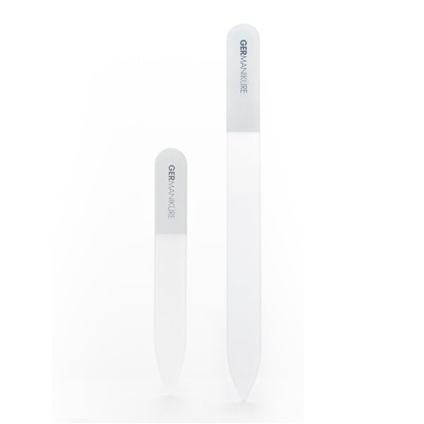 Genuine Patented Czech - 2pc Crystal Glass Nail File Set - Nail Files in Suede