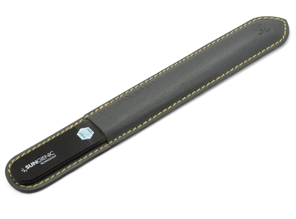 SUNgienic Waffle Texture Pedicure Nail File Genuine Czech Crystal Glass in Leather