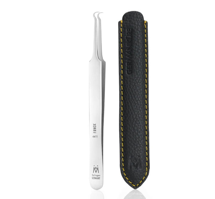 4411 - Comedone Remover Angled Tip Tweezers FINOX® Surgical Steel by GERmanikure