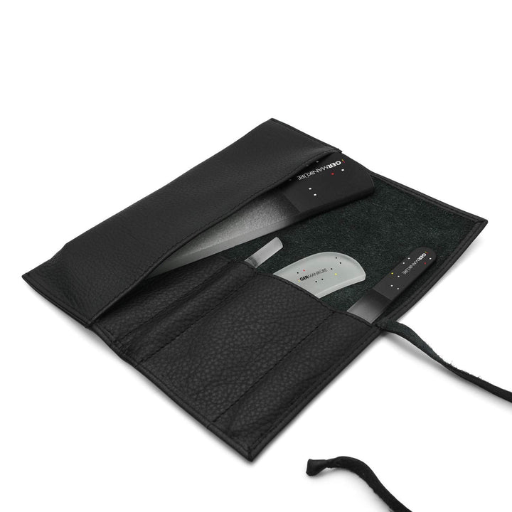 4 Piece Leather Roll with Pedicure Bar Pocket By GERMANIKURE