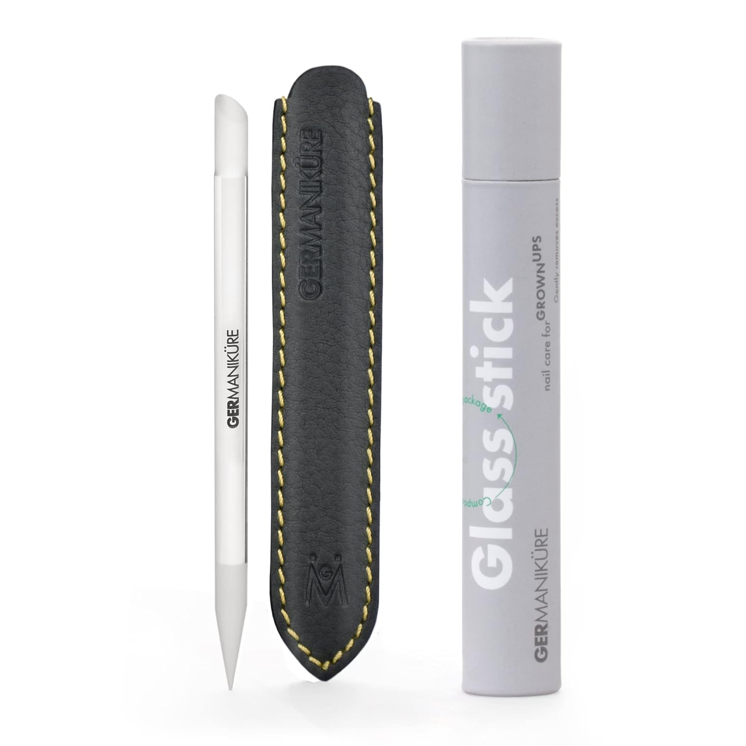 GERmanikure Crystal Glass Cuticle Pusher and Manicure Stick