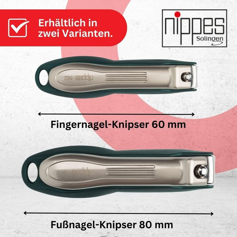 Nail Stainless Steel Clippers 561 with Clipping Catcher by Nippes, Germany