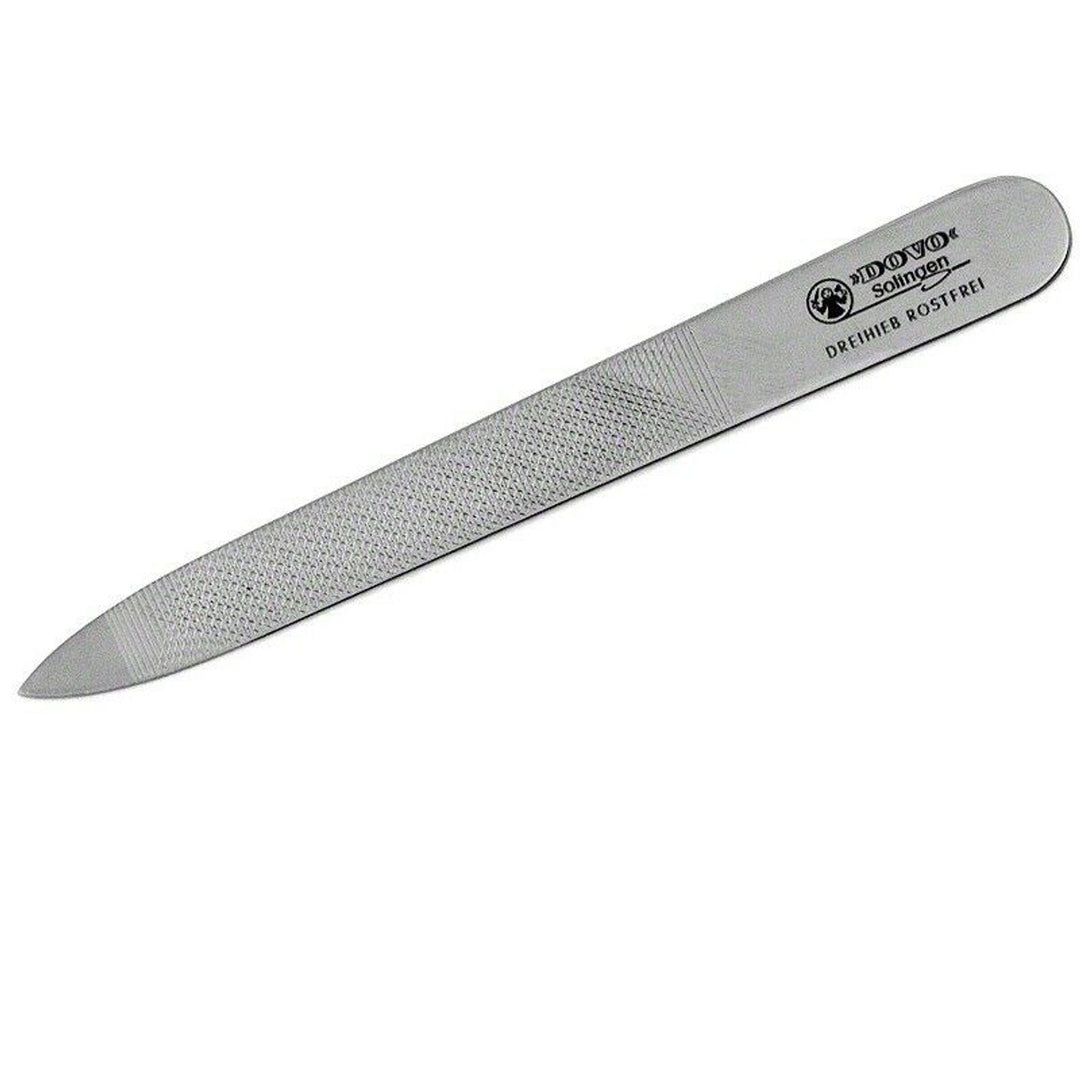 Stainless Steel Triple-Cut Double-Sided 3.5'' Medium/Fine Nail File by Dovo, Germany