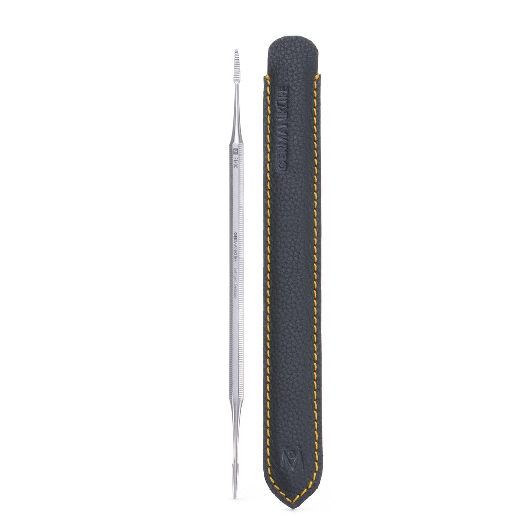 GERMANIKURE Straight & Curved Double Nail File for Ingrown Toenails in Leather Case, Made in Solingen Germany, Pedicure