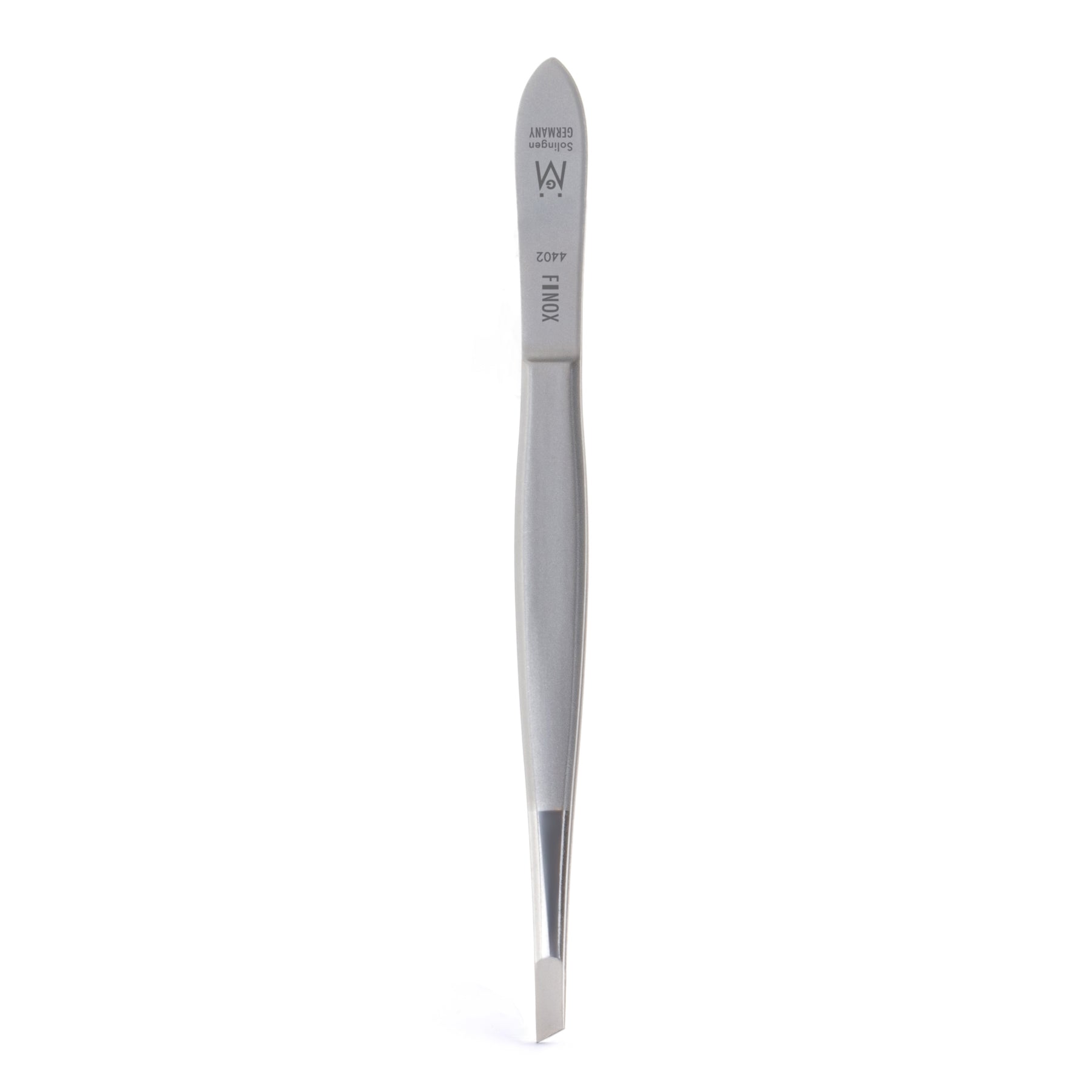 Germanikure 4402 - Slanted Tweezers in Leather Finox Surgical Stainless Steel Slan