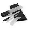 4pcs Genuine Crystal Glass Nail File Set with Moon File Manicure Stick and  Pedicure Bar in Leather