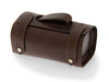 Travel Shaving Set in Brown Leather Case by Erbe, Germany