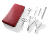 7pc Manicure Set in Merlot Leather Frame Case by DOVO, Germany