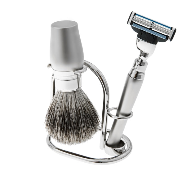 Shaving Set with Pure Badger Brush by Erbe - Germany