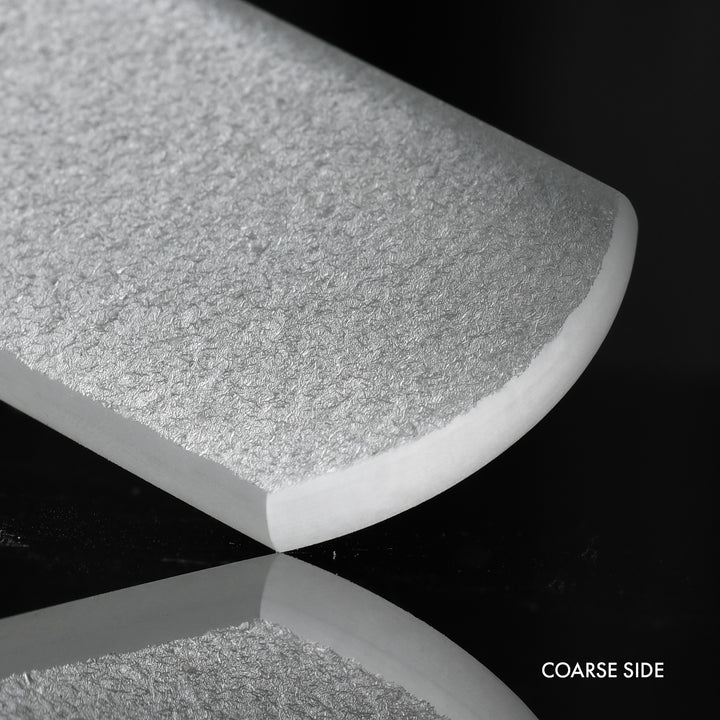 Dual Texture Pedicure Bar Genuine Czech Crystal Glass Foot File Rasp in Suede by GERmanikure®