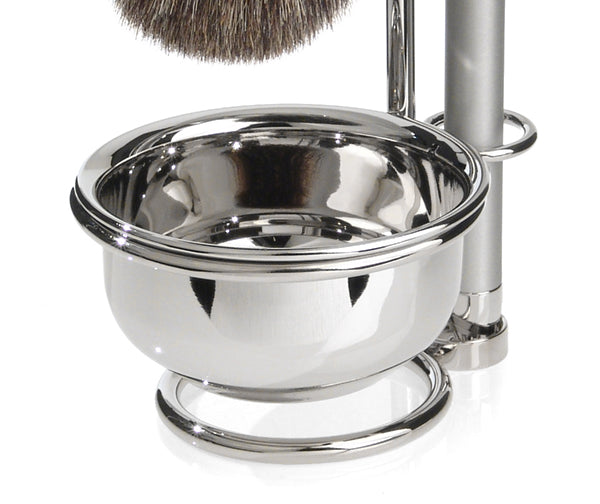 4pc Shaving Set with Best Badger Shaving Brush by Erbe, Germany