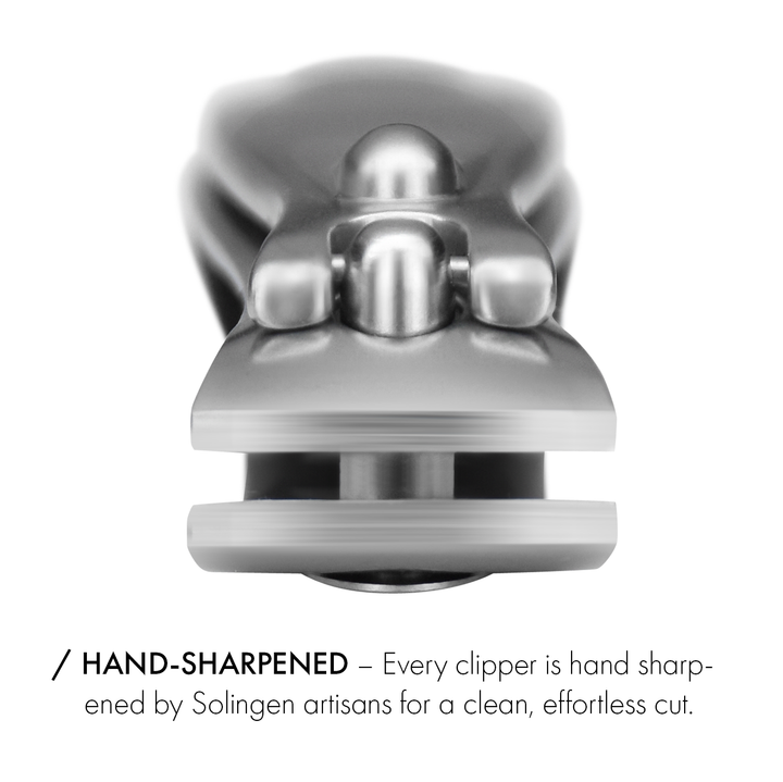 3pcs Travel Manicure Set - German FINOX® Surgical Stainless Steel: Fingernail Clipper, Toenail Clipper, and Sapphire Nail File - Matte