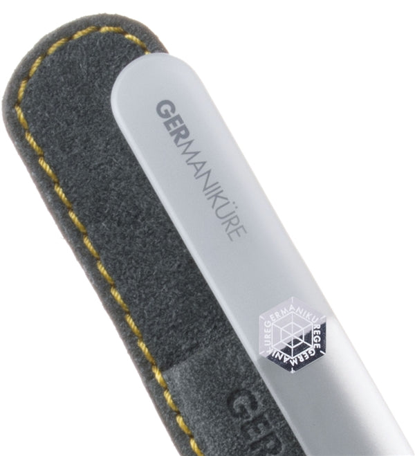 GERMANIKURE Genuine Czech Crystal Glass Manicure Nail File in Suede