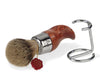 Omega Silvertip Badger Shaving Brush with Fashion Handle and Metal Stand, Italy