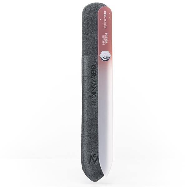 'DEAR MOM: I LOVE YOU' Genuine Czech Crystal Glass Nail File in Suede