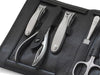 TopInox®"IMANTADO XL"- 7 pcs Matte Stainless Steel Manicure Set for Men by Niegeloh, Germany