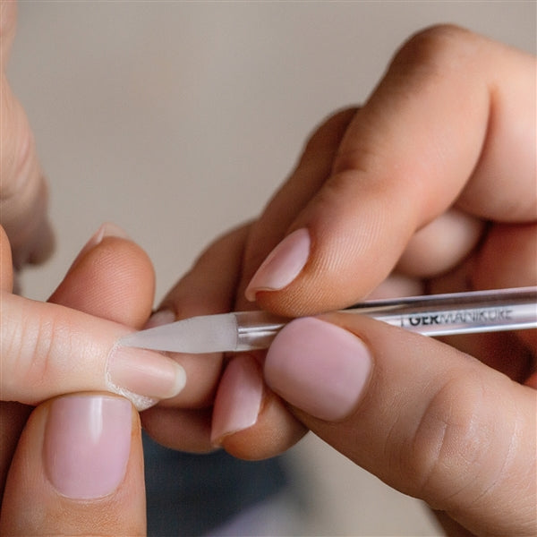 2pcs Genuine Patented Czech Crystal Glass Nail Files Set - Cuticle Stick - Black