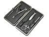 7pcs Manicure Set German FINOX® Surgical Stainless Steel: Scissors, Cuticle Nippers, Clippers, Glass Nail File