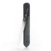 'PHILOSOPHER BY NIGHT' Genuine Czech Crystal Glass Nail File in Suede - Black
