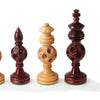Handmade Medium - Sandalwood/Bud Rosewood Chess Pieces by Giglio Asla, Italy