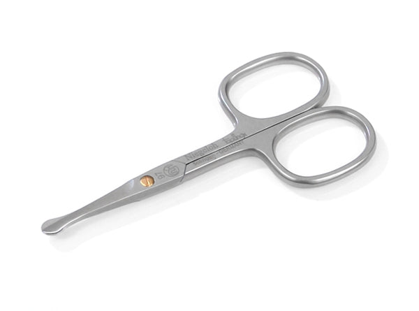 TopInox® Stainless Steel Straight Nose & Ears Scissors, Facial Hair Trimmer by Niegeloh, Germany