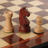 Classic Medium Sandalwood/Bud Rosewood Chess Pieces by Giglio Asla, Italy