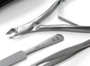 4pcs Travel Manicure Set German FINOX®Surgical Stainless Steel: Nippers, Clippers, Tweezers, and Nail File