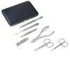 TopInox® "CAPRI XL" - 7 pcs Matte Stainless Steel Manicure Set by Niegeloh, Germany