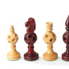 Handmade Large Sandalwood/Bud Rosewood Chess Pieces by Giglio Asla, Italy
