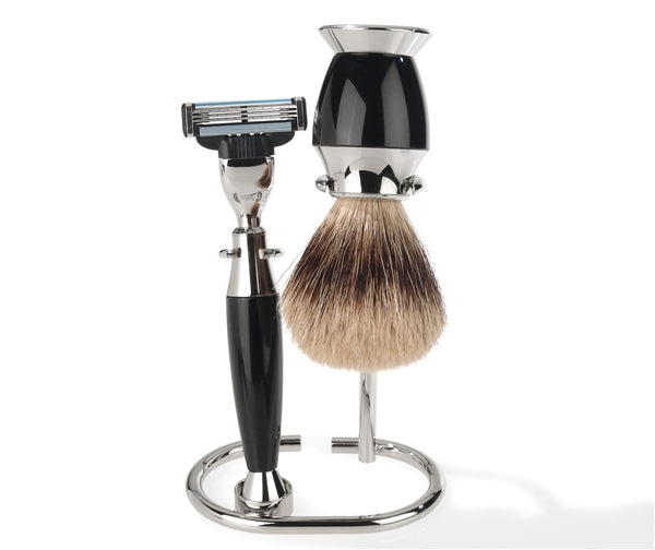 Luxury Shaving Set with Best Badger Brush by Erbe, Germany