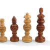 Handcrafted Medium Sandalwood/Bud Rosewood Chess Pieces by Giglio Asla - Italy