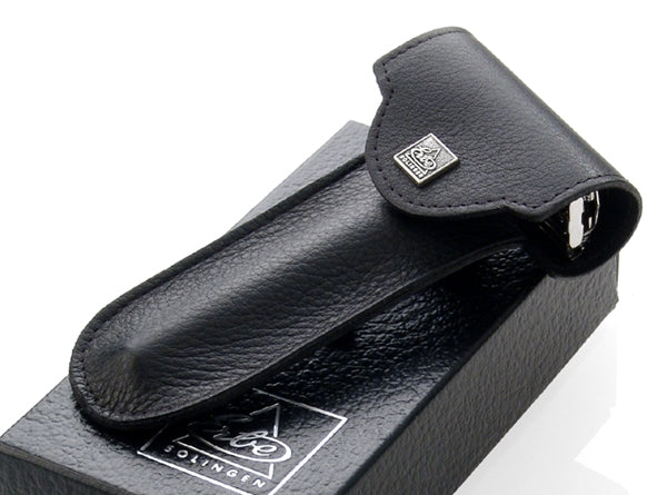 Deluxe Safety Razor in Fine Leather Case by Erbe, Germany