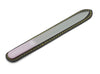 SUNgienic Genuine Patented Czech Crystal Glass Manicure Pedicure Nail File with Pink Handle in Suede
