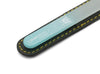 SUNgienic Genuine Patented Czech Crystal Glass Manicure Pedicure Nail File with Blue Handle in Suede